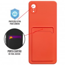 Capa para iPhone XR - Emborrachada Case Card Goiaba